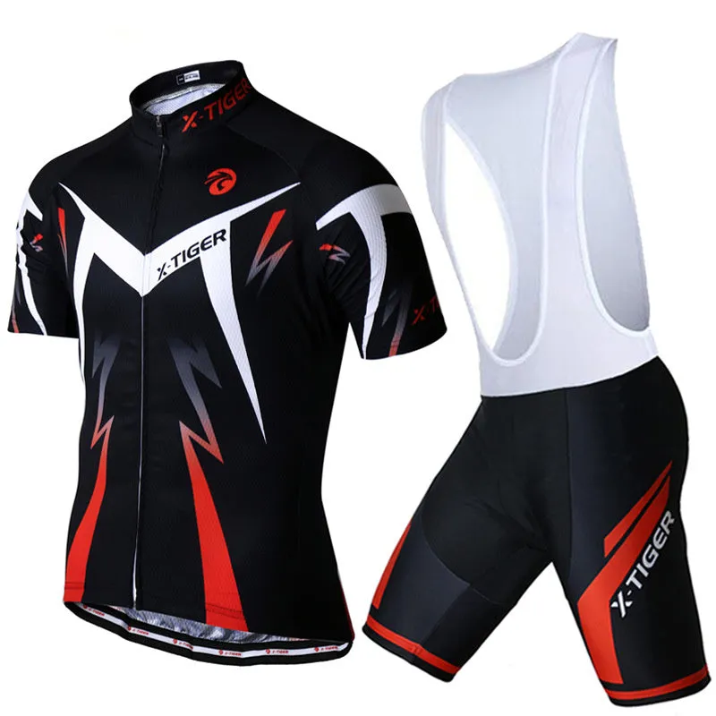 Cycling clothes outdoor sportswear in red chemical fibre blend fabric on model