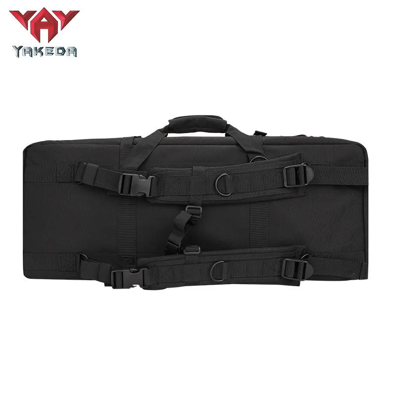 28-inch tactical outdoor fishing bag in black CP camouflage made from polyester