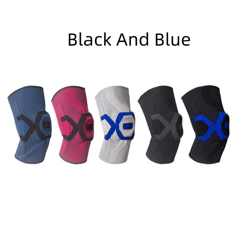 Men's silicone knee pads for running fitness cycling protection in multiple colour options