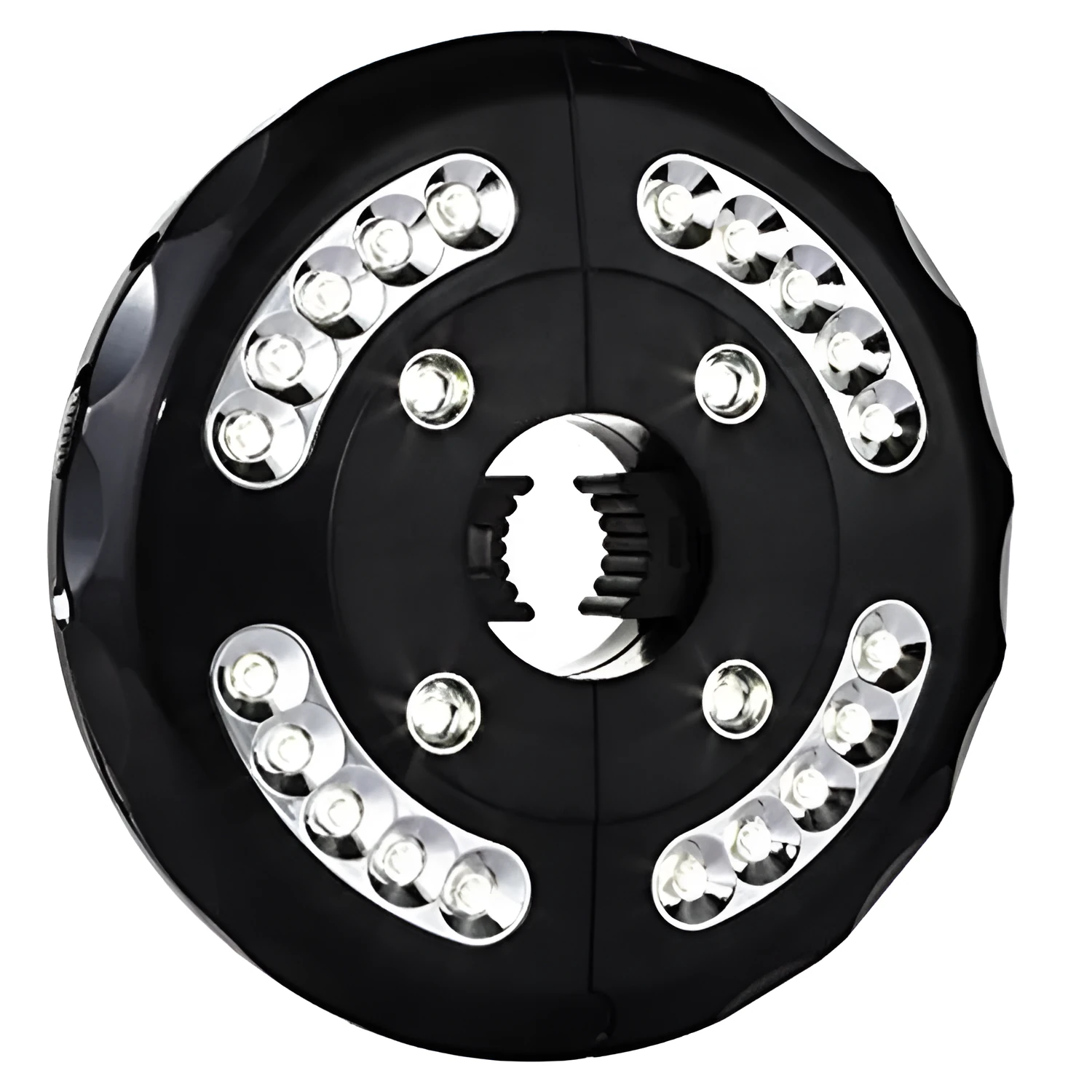 Black detachable Roman umbrella camping tent light with high brightness LED