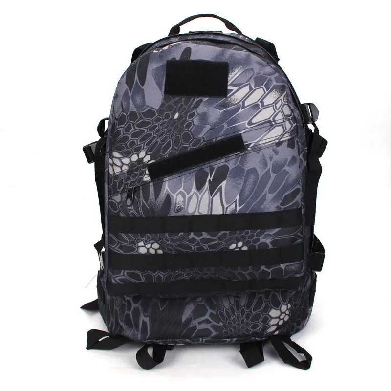 Multi-functional 3D backpack outdoor mountaineering bag hiking backpack with double shoulder straps in camouflage pattern