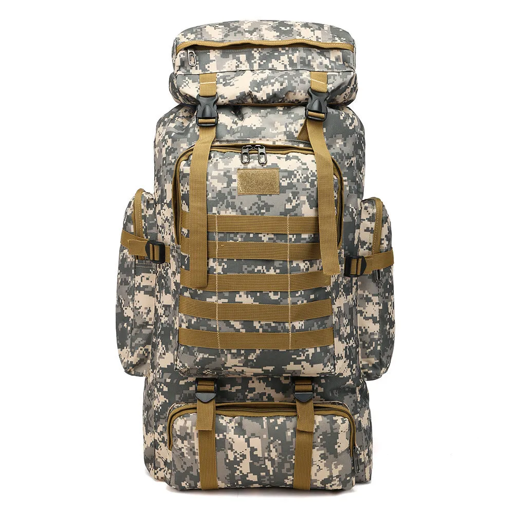 Oxford cloth large capacity outdoor sports mountaineering bag in green