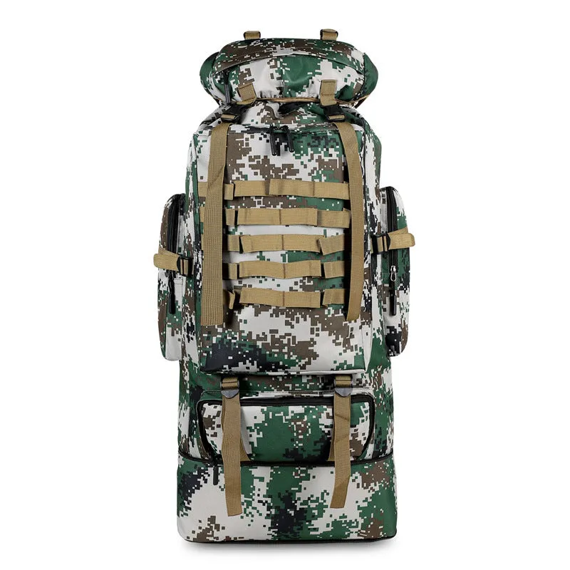 Oxford cloth large capacity outdoor sports mountaineering bag in green