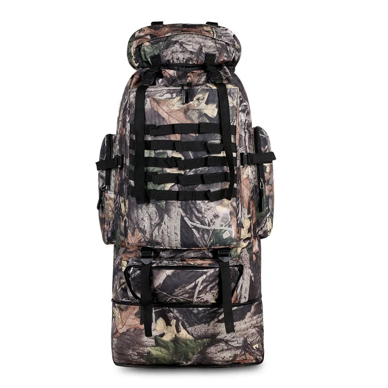 Oxford cloth large capacity outdoor sports mountaineering bag in green
