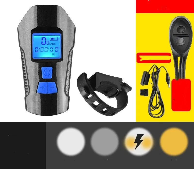 LED bicycle light front light with T6 wick 350 lumens ABS black