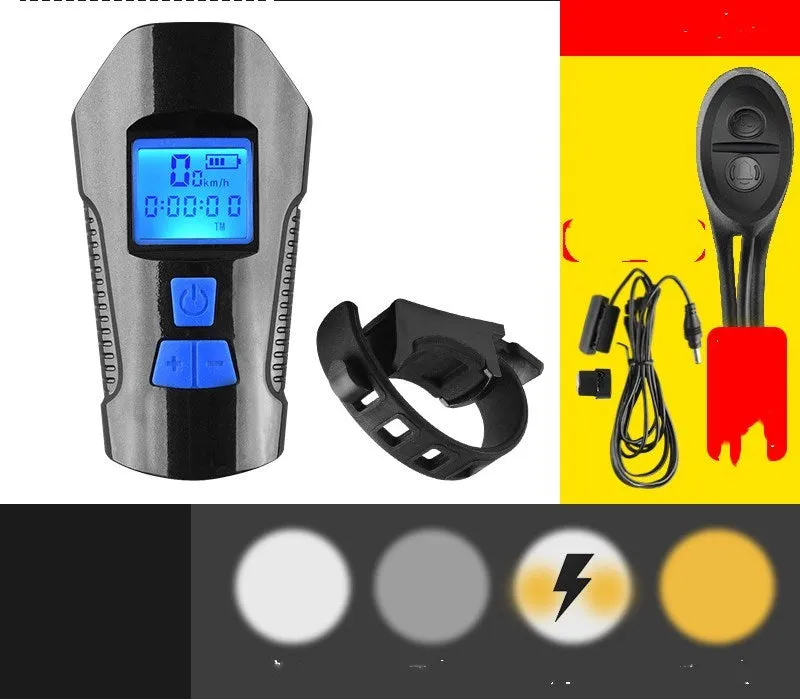 LED bicycle light front light with T6 wick 350 lumens ABS black