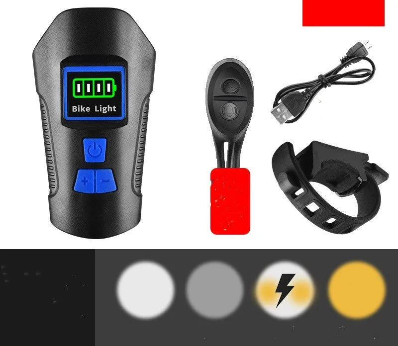LED bicycle light front light with T6 wick 350 lumens ABS black