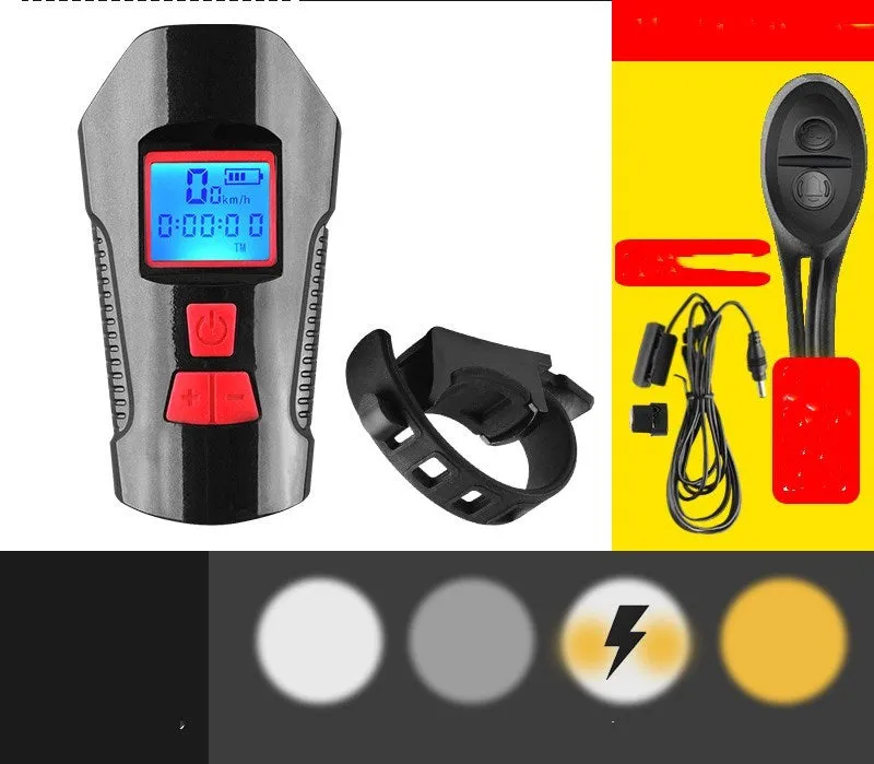 LED bicycle light front light with T6 wick 350 lumens ABS black