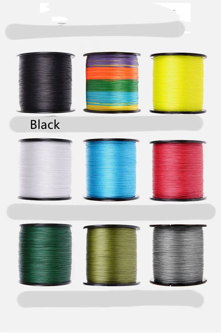 PE braided fishing line spool 500 metres 6-300LB multiple colours and sizes for hook drop spinning wheels