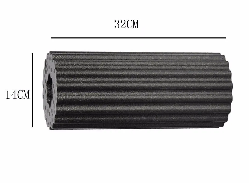 MILY SPORT high density EPP foam roller 32 x 14 cm in black for muscle massage and recovery