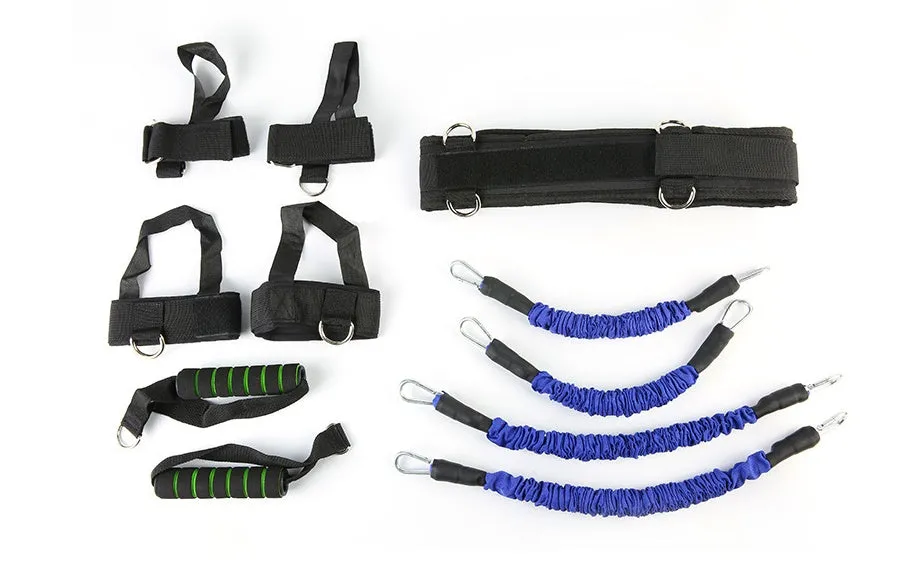 Dudley Bounce Trainer Rally latex resistance band boxing suit in black for strength conditioning