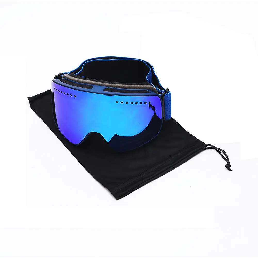 Double Italian Anti-fog ski glasses with TPU+PC frame, multi-colour options, double-layer lens for eye protection