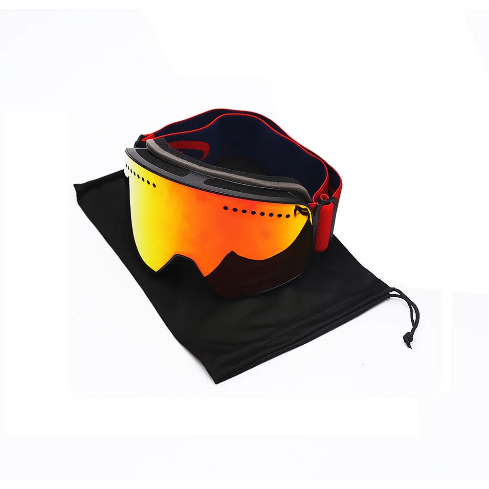 Double Italian Anti-fog ski glasses with TPU+PC frame, multi-colour options, double-layer lens for eye protection