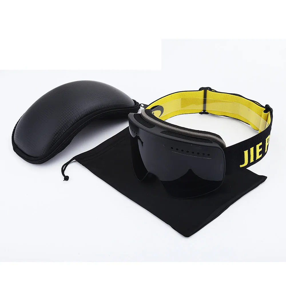 Double Italian Anti-fog ski glasses with TPU+PC frame, multi-colour options, double-layer lens for eye protection