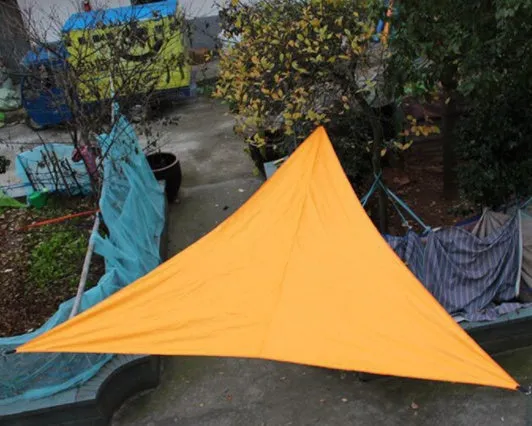 Portable camping awning Oxford cloth blue single-layer tent with wind rope struts