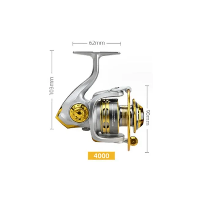 All metal diagonal CNC spinning reel sea fishing wheel with rocker design, black, SAG model