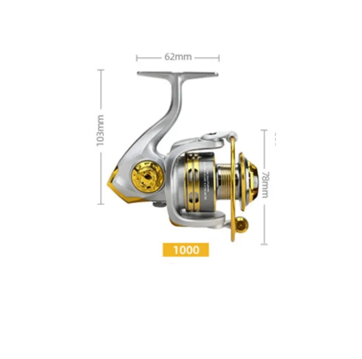 All metal diagonal CNC spinning reel sea fishing wheel with rocker design, black, SAG model