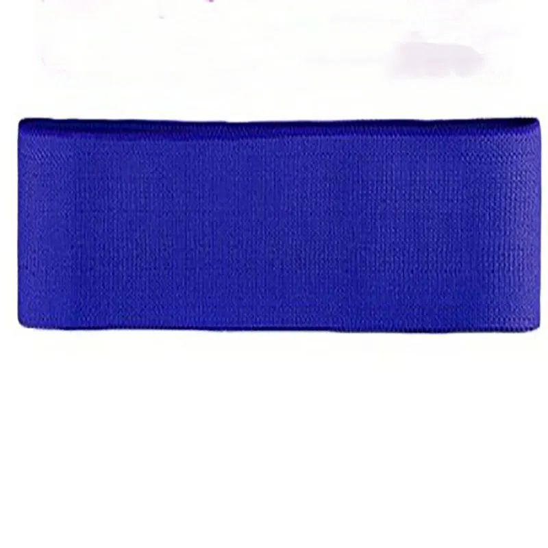 Fabric resistance band on a blue background showing two different colours for glute and yoga training