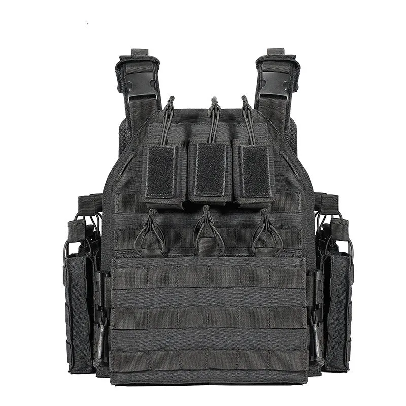 Quick dismantle tactical vest 6094 in black CP camouflage for outdoor use