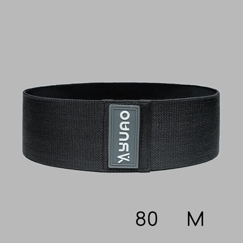 Female strength training elastic squat hip ring in six colours with resistance levels 40-120lb