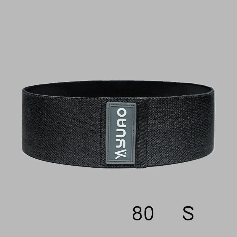 Female strength training elastic squat hip ring in six colours with resistance levels 40-120lb