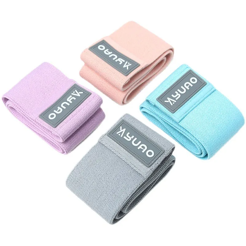 Female strength training elastic squat hip ring in six colours with resistance levels 40-120lb