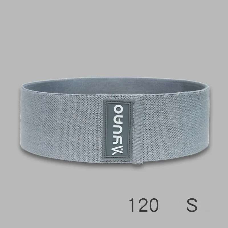 Female strength training elastic squat hip ring in six colours with resistance levels 40-120lb