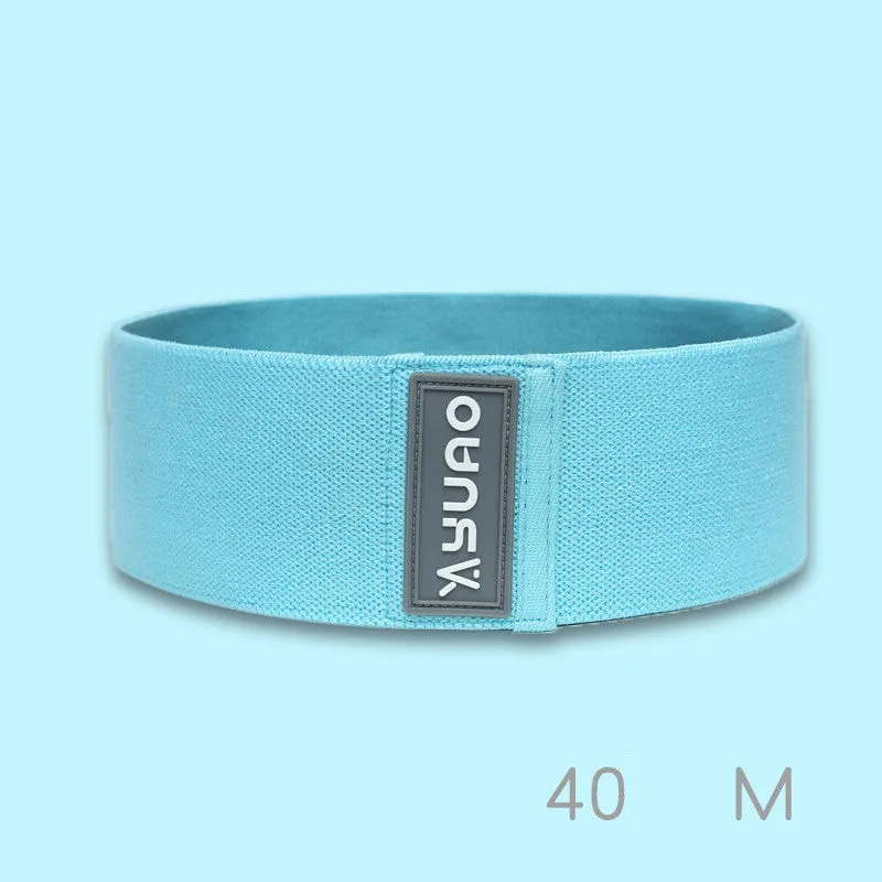 Female strength training elastic squat hip ring in six colours with resistance levels 40-120lb