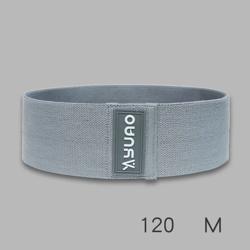 Female strength training elastic squat hip ring in six colours with resistance levels 40-120lb