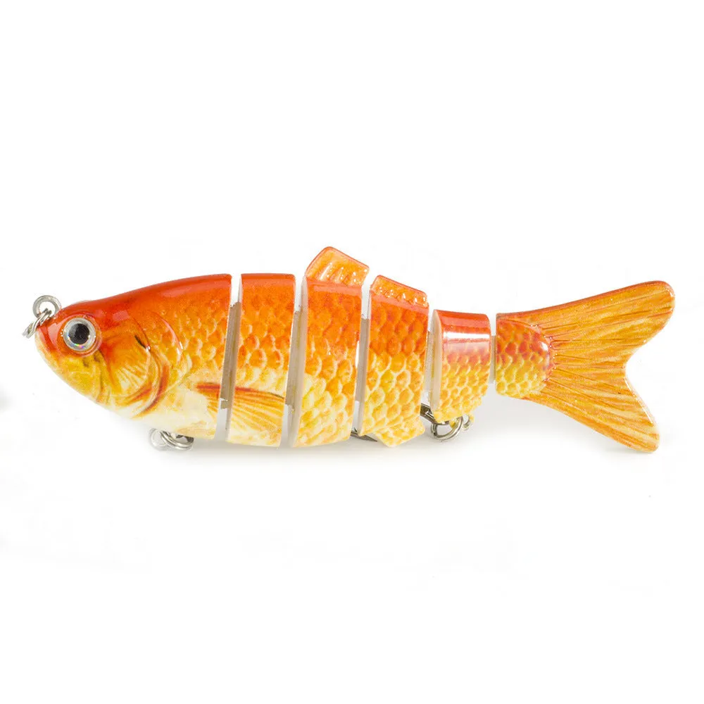 Set of 6 multi-section jointed hard bait fishing lures 10cm 17g shallow water simulation colours