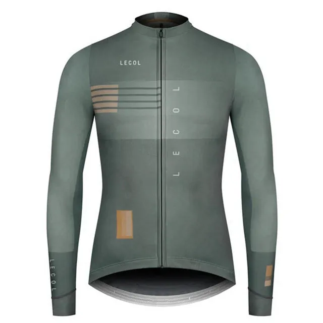 Men's autumn full sleeve cycling jersey in one of ten colour styles, available in sizes XS to 4XL