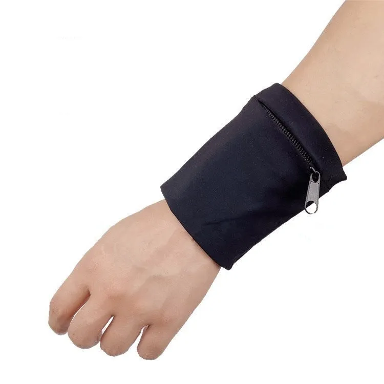 Adjustable waterproof armband wrist bag with zip pocket for mobile phone.