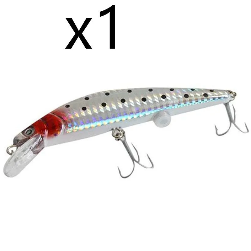Rechargeable twitching fish lure with USB charging, lights up in the dark