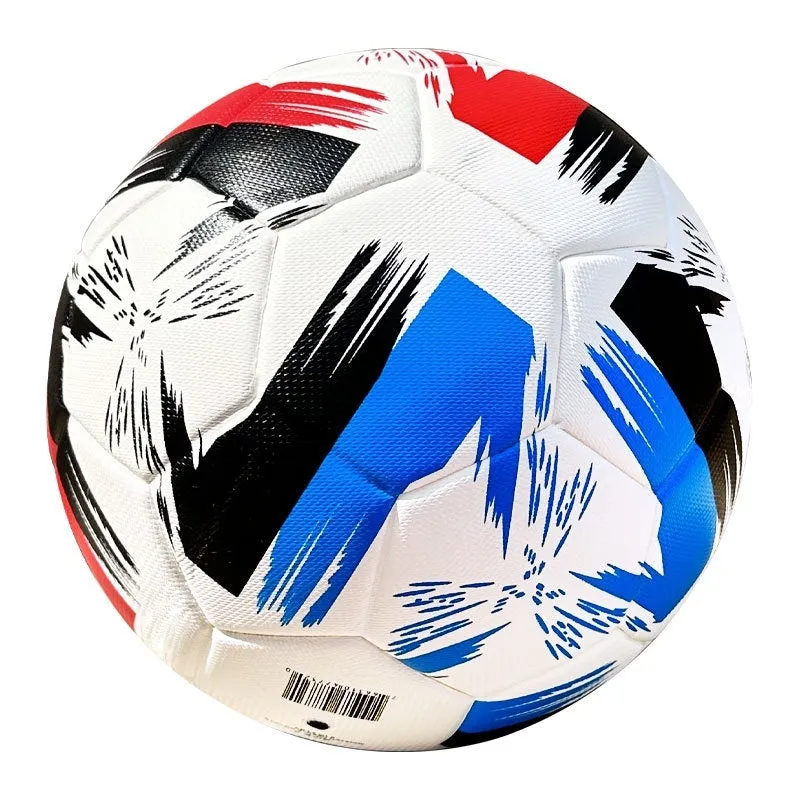 PU leather hot fit football size 5 in blue red black colourway for football matches
