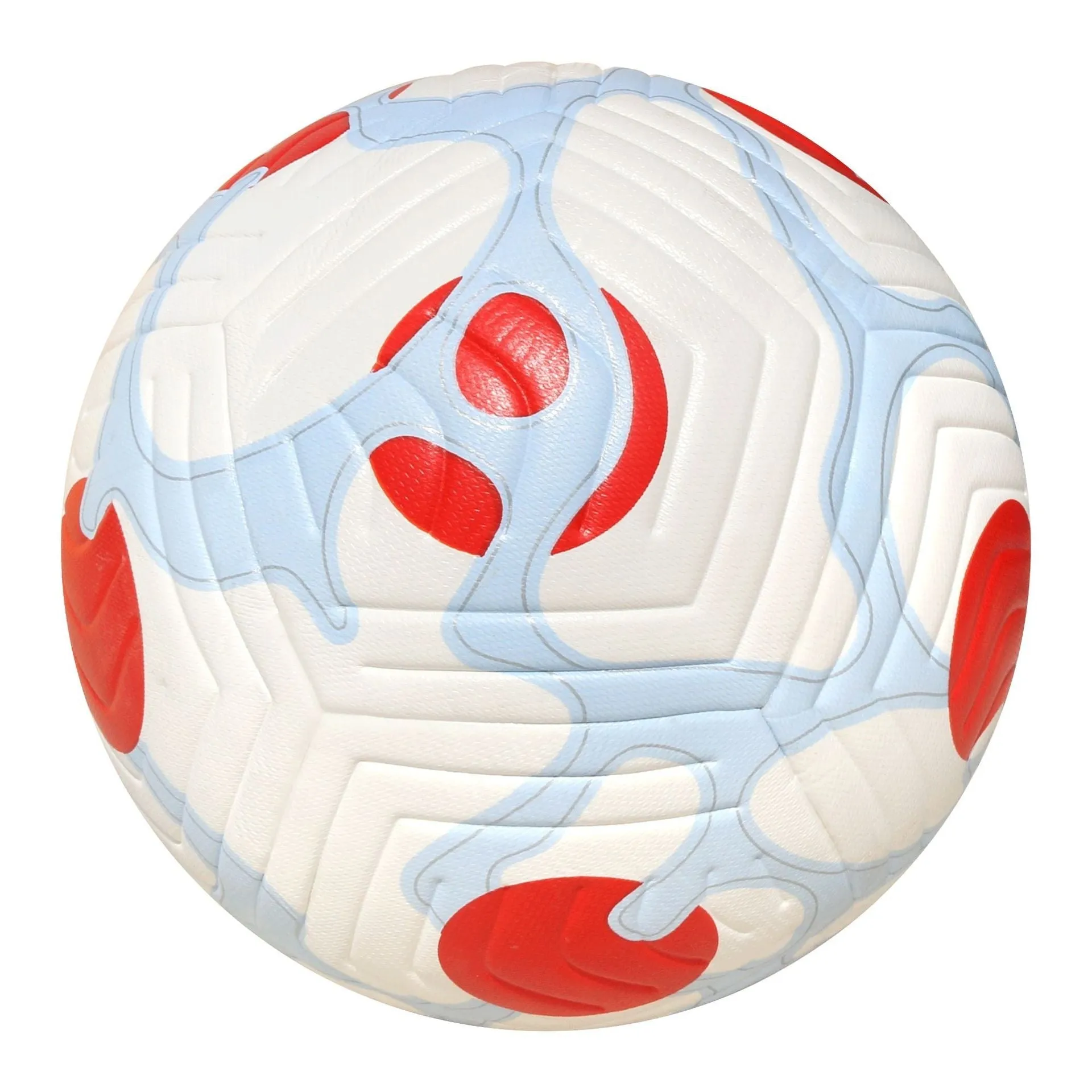 PU leather hot fit football size 5 in blue red black colourway for football matches