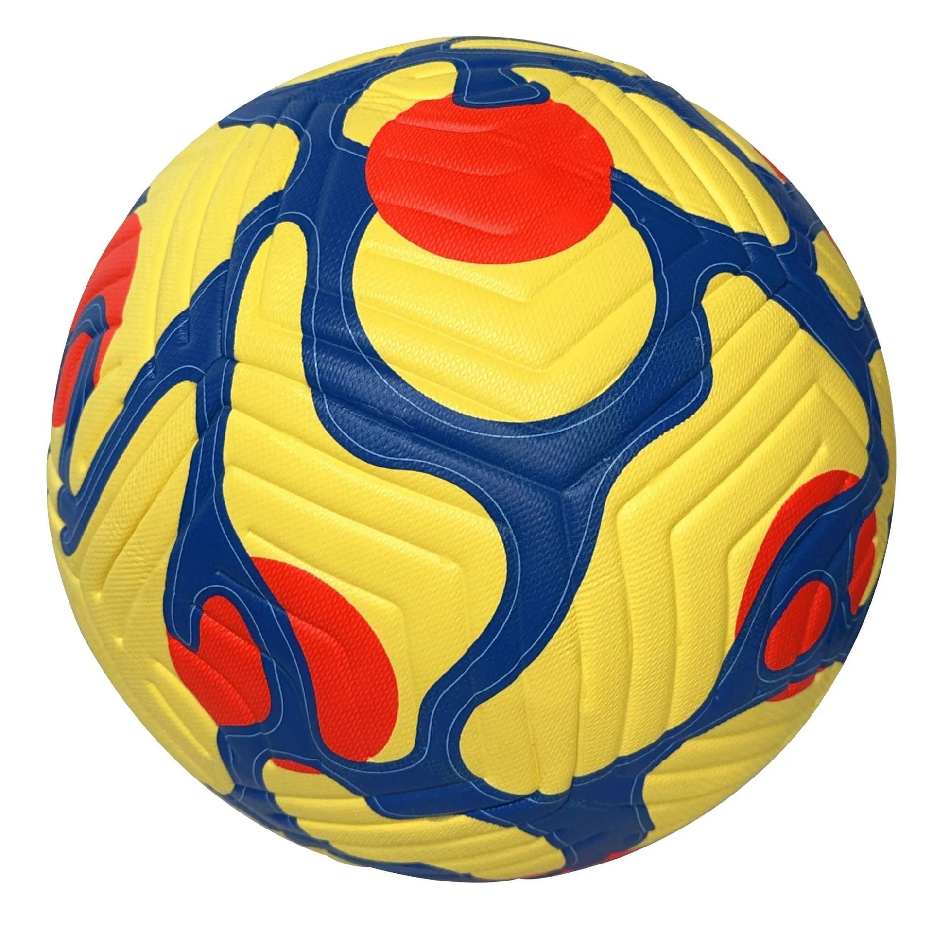 PU leather hot fit football size 5 in blue red black colourway for football matches