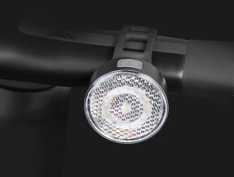 Gaciron W08F-20 bicycle LED headlight with motion sensor, clip attachment, and USB rechargeable design