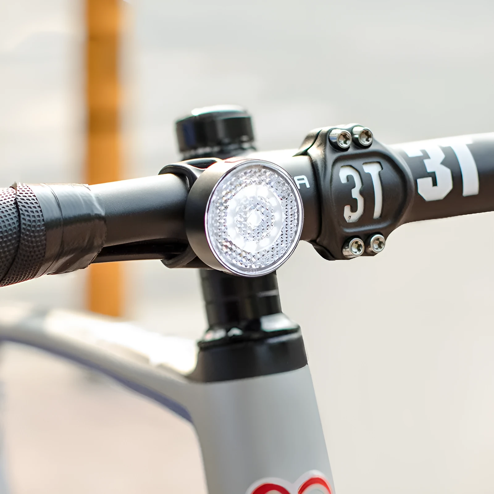 Gaciron W08F-20 bicycle LED headlight with motion sensor, clip attachment, and USB rechargeable design