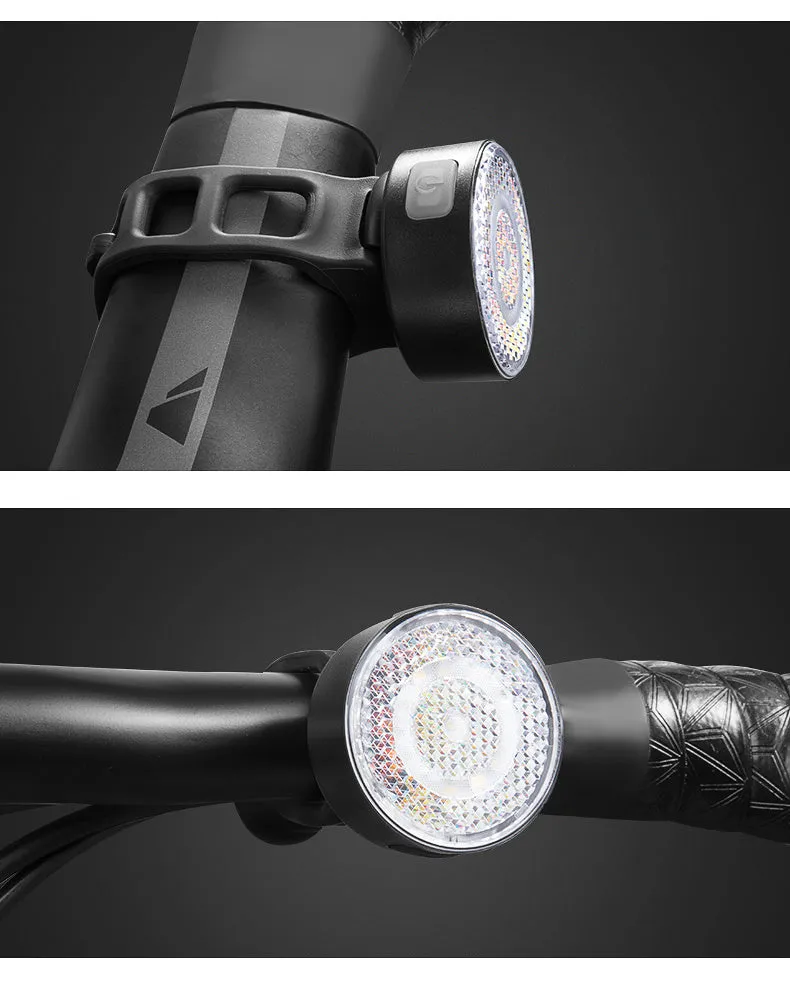 Gaciron W08F-20 bicycle LED headlight with motion sensor, clip attachment, and USB rechargeable design