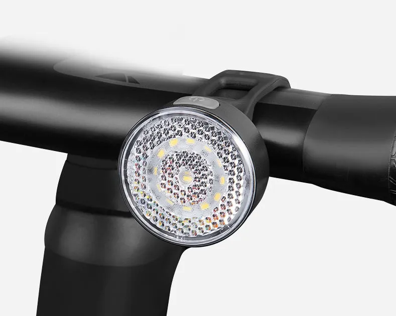 Gaciron W08F-20 bicycle LED headlight with motion sensor, clip attachment, and USB rechargeable design