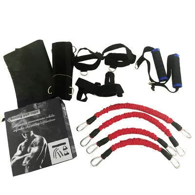 Bounce Elastic Equipment Resistance Training Device Stretch Trainer with Elastic Rope Length 35cm Total 40cm for Waist Abdominal Leg Muscles Black Blue Green Red Yellow