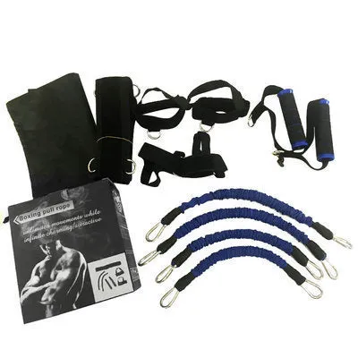 Bounce Elastic Equipment Resistance Training Device Stretch Trainer with Elastic Rope Length 35cm Total 40cm for Waist Abdominal Leg Muscles Black Blue Green Red Yellow