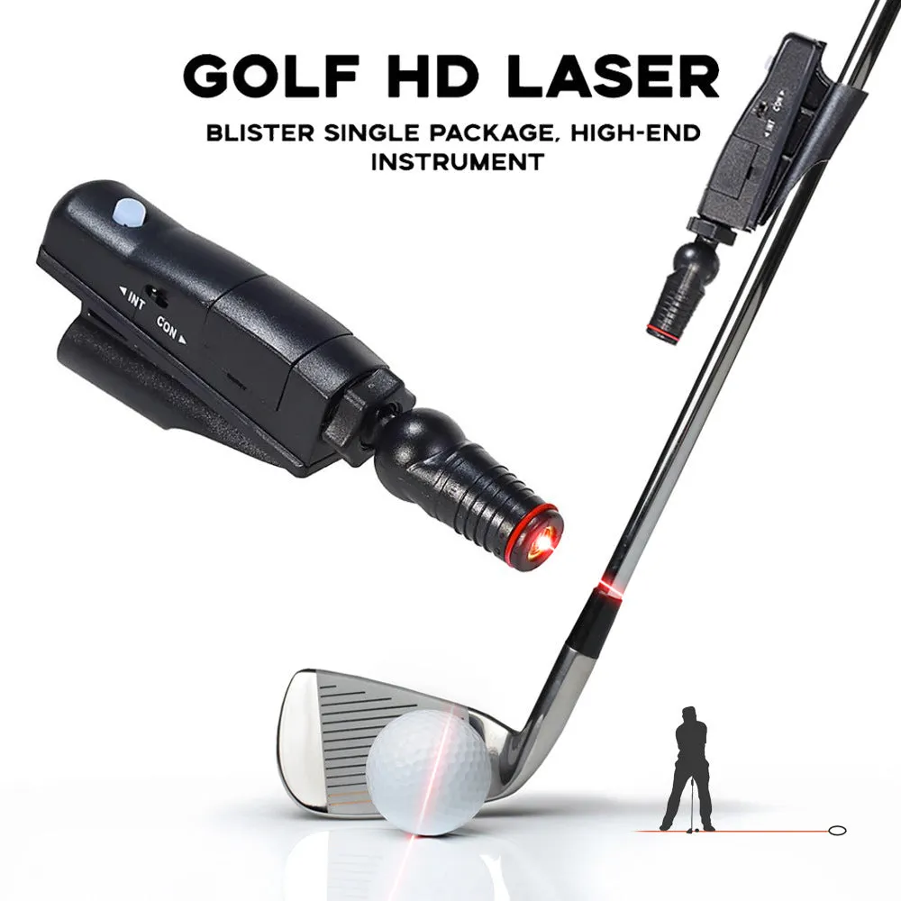 Black golf push rod laser aiming instrument for putting practice alignment