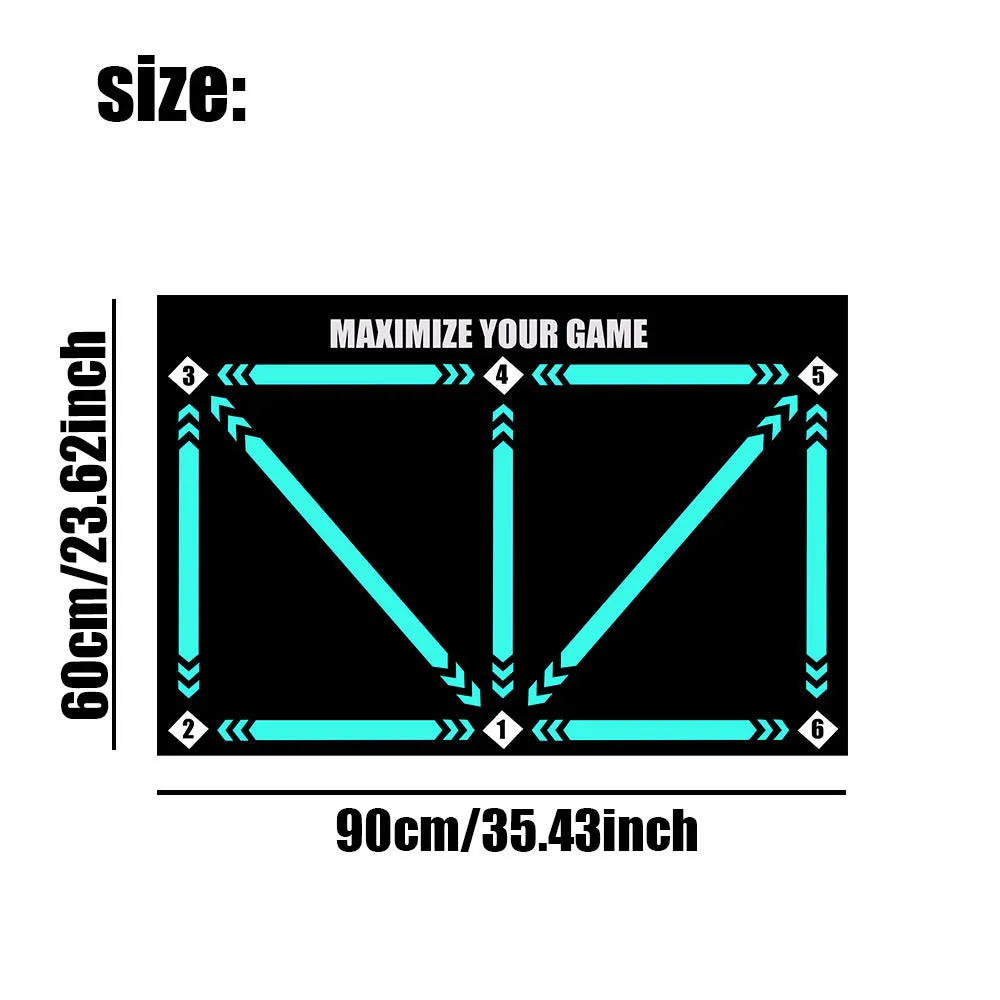 Rubber football training mat for indoor skill practice and lifting drills