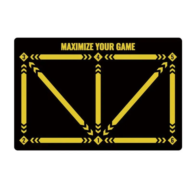 Rubber football training mat for indoor skill practice and lifting drills