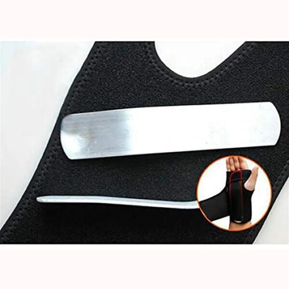 Black polyester fibre wrist guard for outdoor sports, adult size, left or right hand option