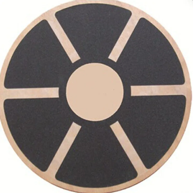 Anti-skid balance board wooden wobble board 39.5cm diameter light green colour on floor