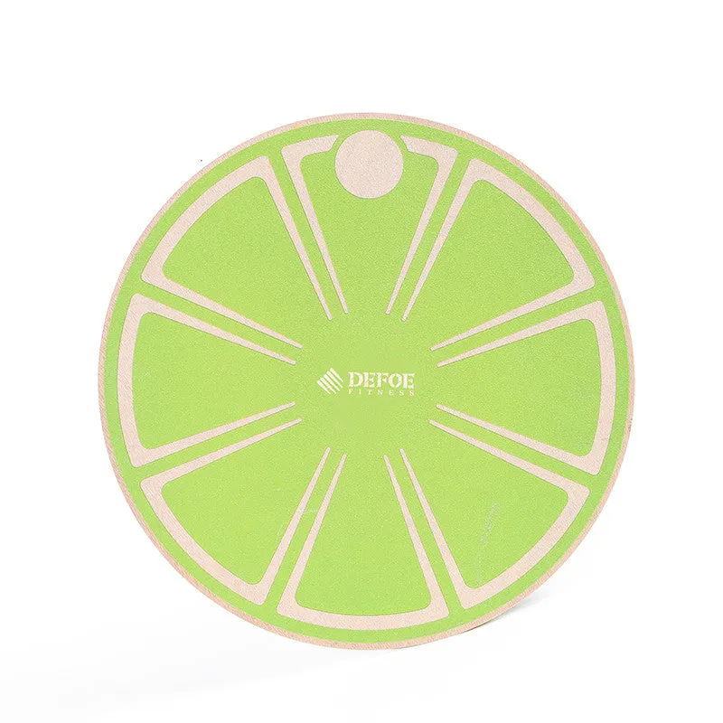 Anti-skid balance board wooden wobble board 39.5cm diameter light green colour on floor