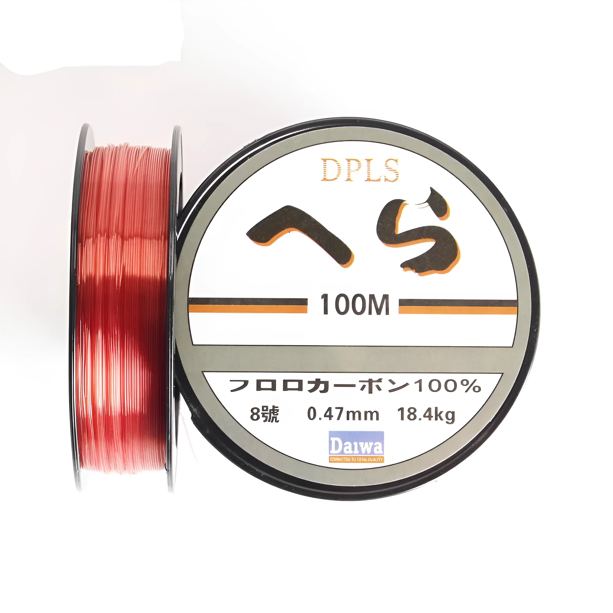 Transparent wine red nylon fishing line on spool, 100 metres, German woven for strength