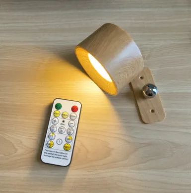 USB rechargeable wall lamp LED, 7.5cm diameter, 4.5cm height, ABS plastic, black finish